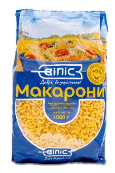 Макаронні вироби ВІЛІС Ріжки, 1 кг